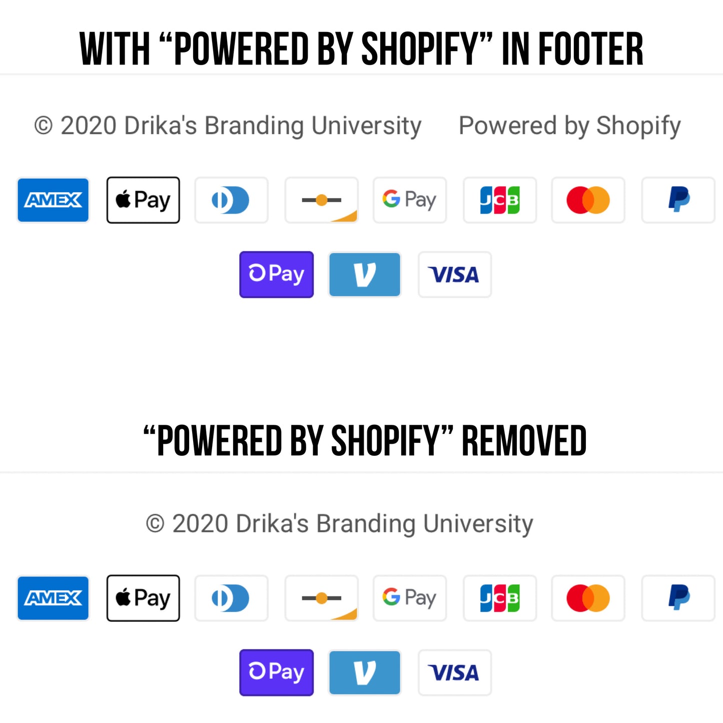 Remove Powered by Shopify in Footer