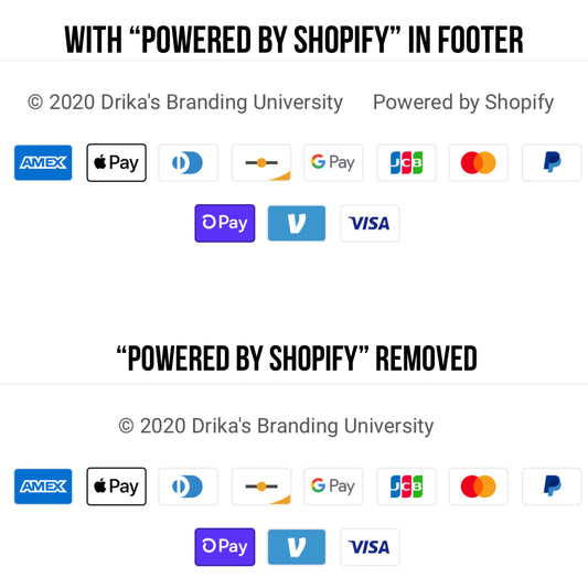 Remove Powered by Shopify in Footer