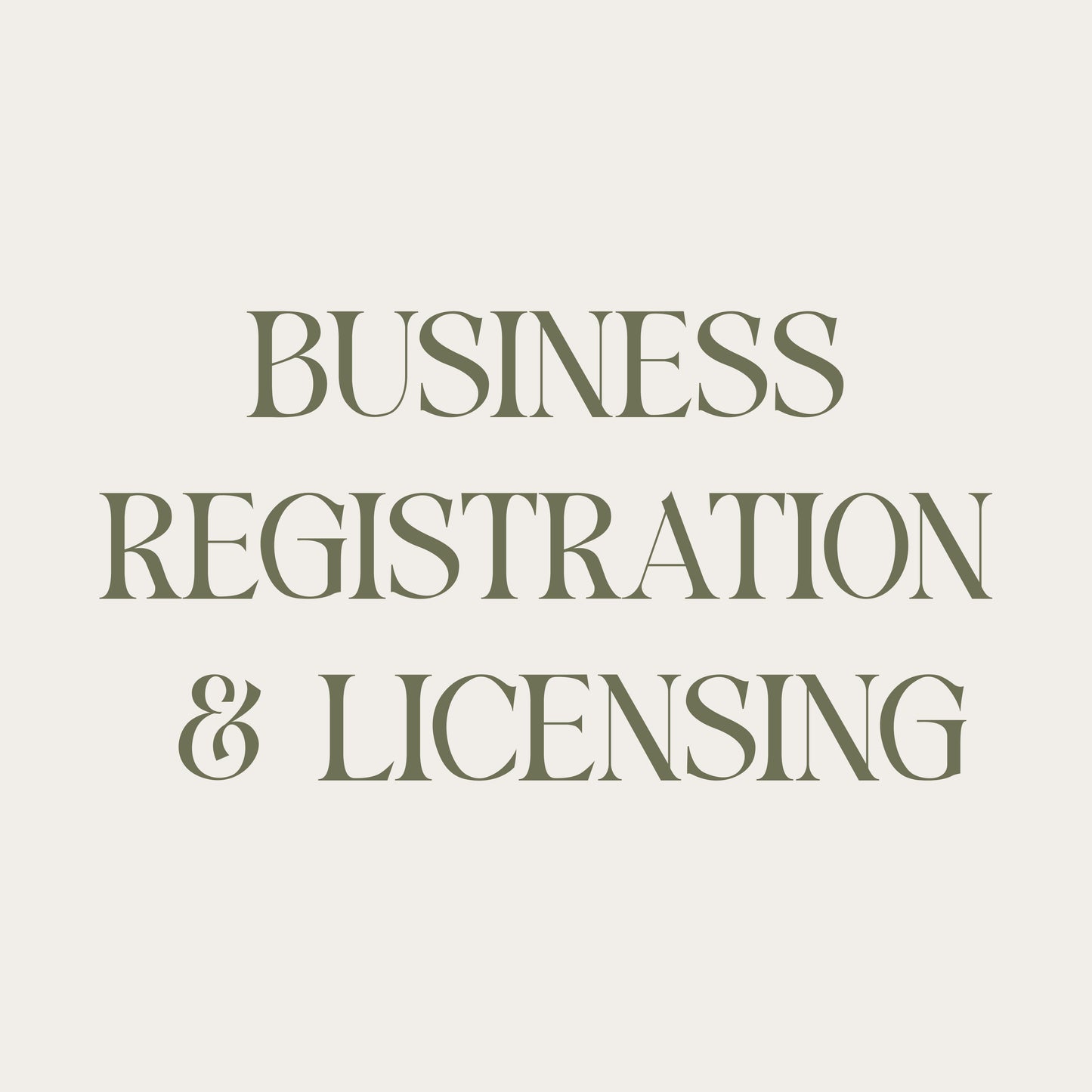 Business Registration & Licensing