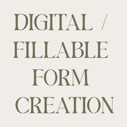 Digital Fillable Form Creation