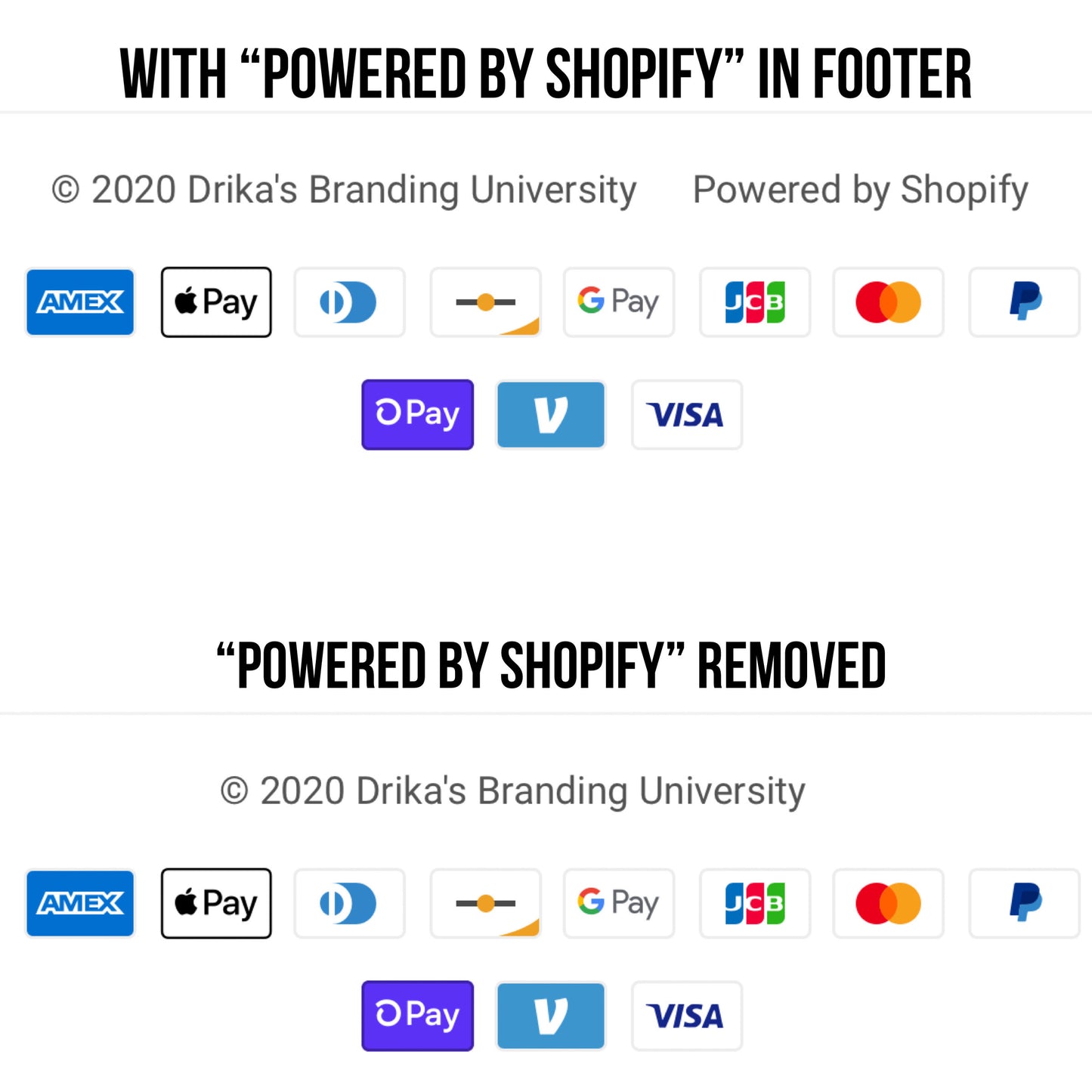 Remove Powered by Shopify in Footer